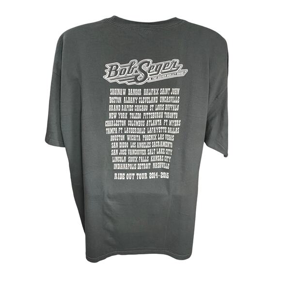 Bob Seger & The Silver Bullet Band T-Shirt 2XL 2014 Tour – Eagle Flag Graphic - Picture 2 of 9